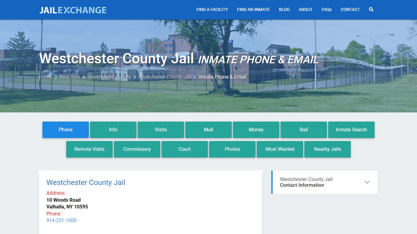 Inmate Phone - Westchester County Jail, NY - Jail Exchange